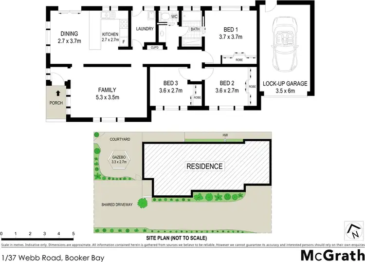 Floorplan of Homely villa listing, 1/37 Webb Road, Booker Bay NSW 2257