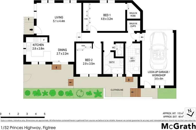 Floorplan of Homely villa listing, 1/52 Princes Highway, Figtree NSW 2525