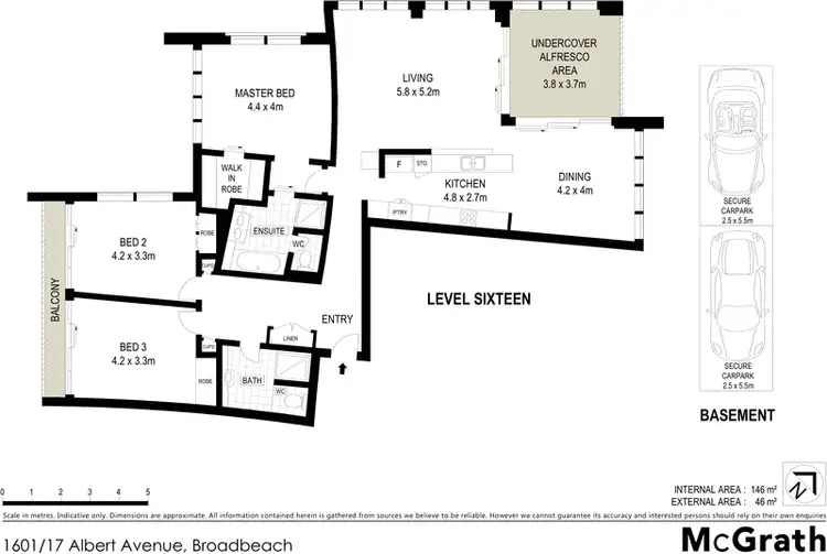 Floorplan of Homely apartment listing, 1601/17 Albert Avenue, Broadbeach QLD 4218