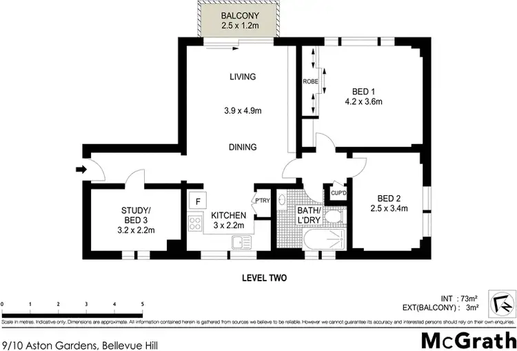 Floorplan of Homely apartment listing, 9/10 Aston Gardens, Bellevue Hill NSW 2023