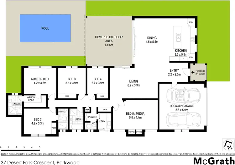 Floorplan of Homely house listing, 37 Desert Falls Crescent, Parkwood QLD 4214