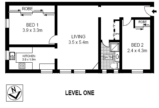 Floorplan of Homely apartment listing, 4/5 Wills Avenue, Waverley NSW 2024