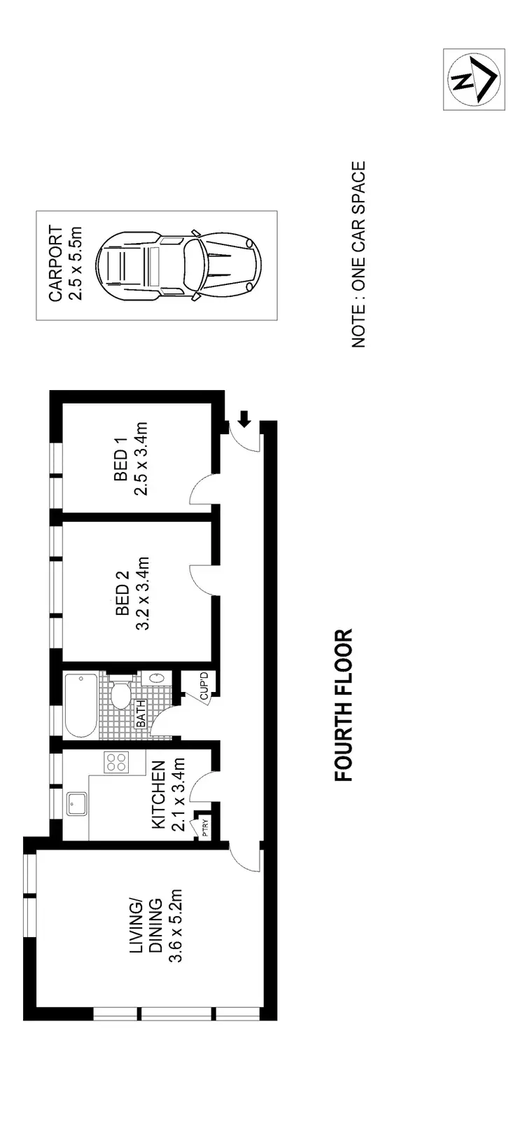 Floorplan of Homely apartment listing, 16/10 Ocean Street, Bondi NSW 2026