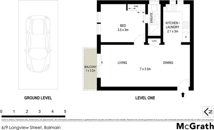 Floorplan of Homely apartment listing, 6/9 Longview Street, Balmain NSW 2041