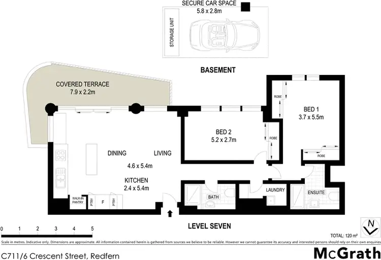 Floorplan of Homely apartment listing, C711/6 Crescent Street, Redfern NSW 2016