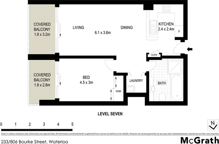 Floorplan of Homely apartment listing, 233/806 Bourke Street, Waterloo NSW 2017