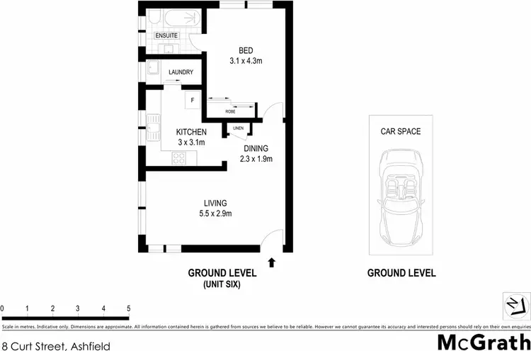 Floorplan of Homely apartment listing, 6/8 Curt Street, Ashfield NSW 2131