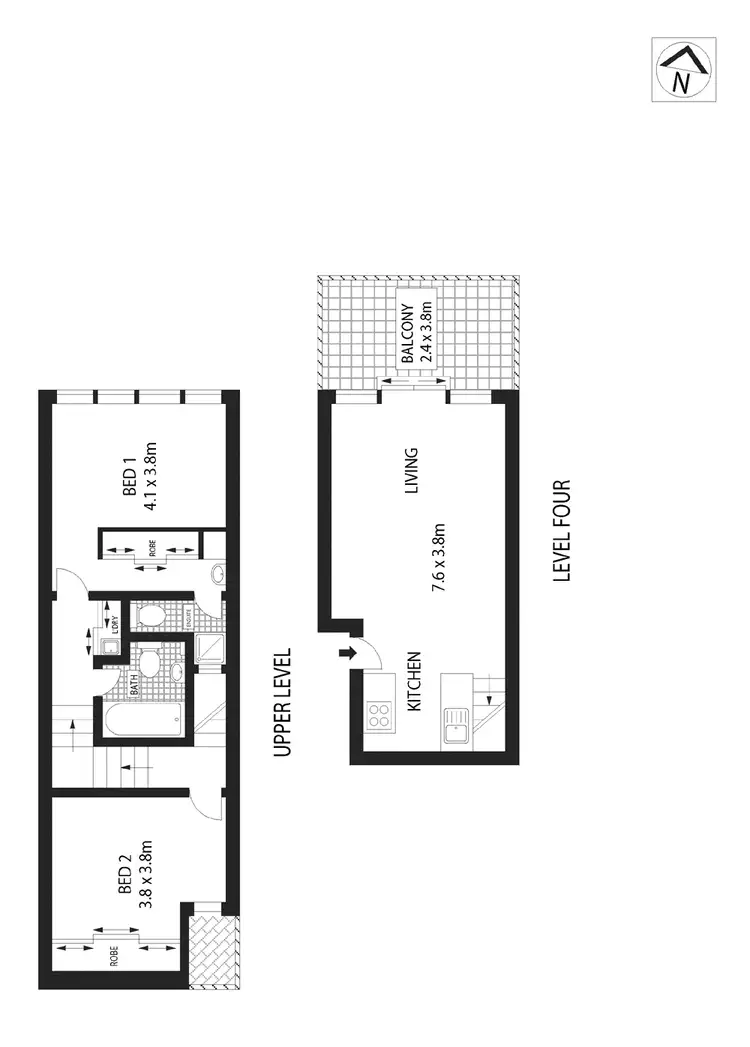 Floorplan of Homely apartment listing, 409/118 Parramatta Road, Camperdown NSW 2050