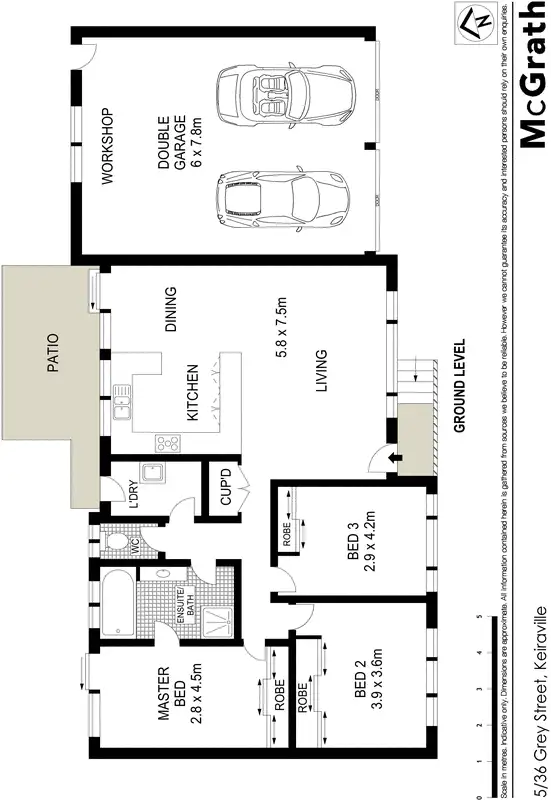 Floorplan of Homely townhouse listing, 5/36 Grey Street, Keiraville NSW 2500