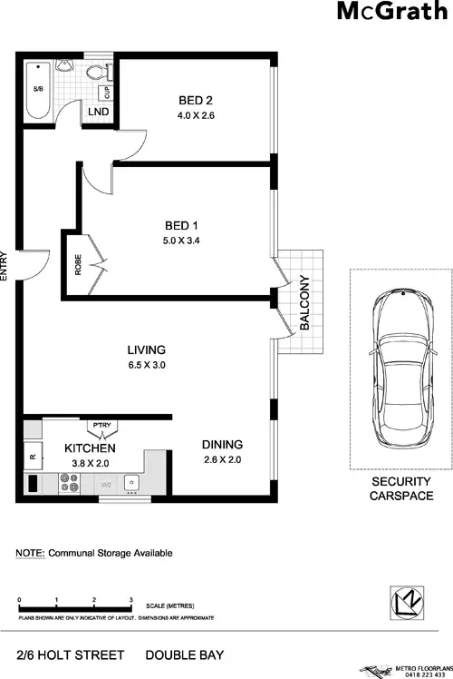 Floorplan of Homely apartment listing, 2/6 Holt Street, Double Bay NSW 2028