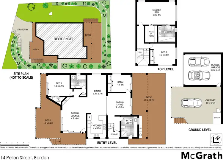 Floorplan of Homely house listing, 14 Pelion Street, Bardon QLD 4065