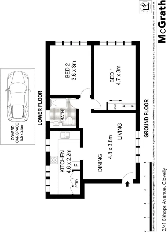 Floorplan of Homely apartment listing, 2/41 Bishops Avenue, Clovelly NSW 2031
