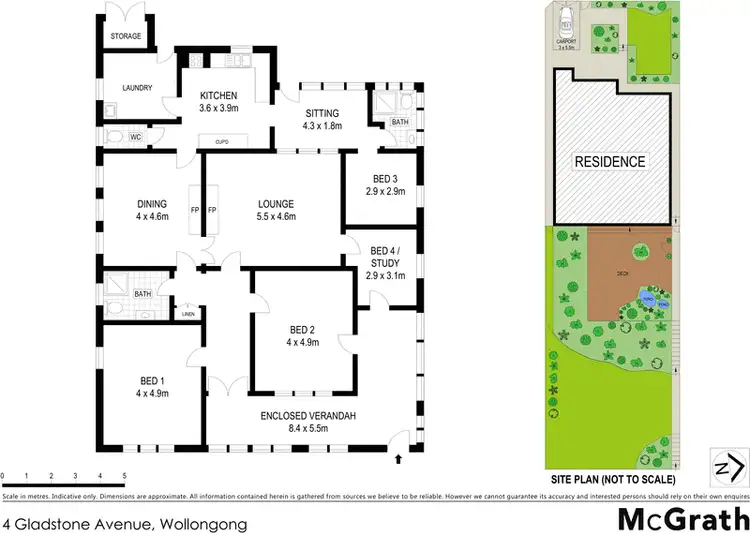 Floorplan of Homely house listing, 4 Gladstone Avenue, Wollongong NSW 2500