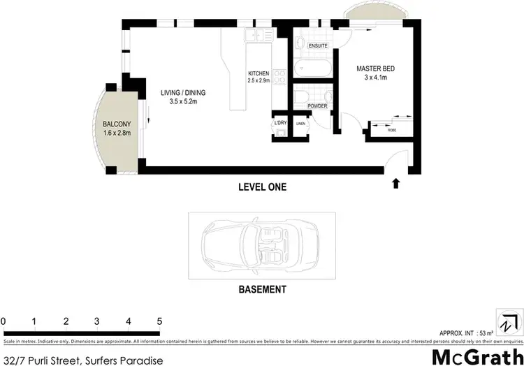 Floorplan of Homely apartment listing, 32/7 Purli Street, Chevron Island QLD 4217