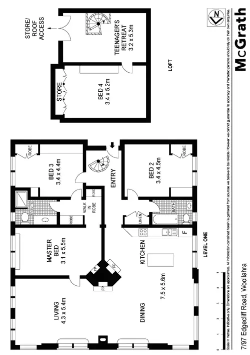 Floorplan of Homely apartment listing, 7/97 Edgecliff Road, Woollahra NSW 2025