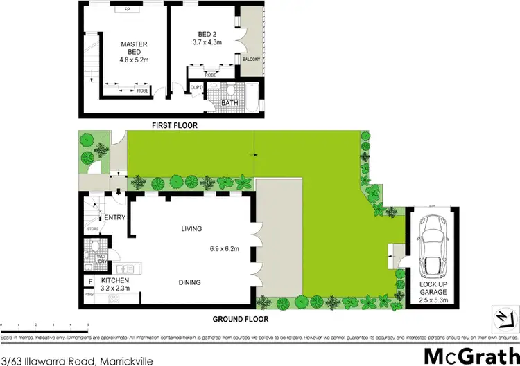 Floorplan of Homely townhouse listing, 3/63 Illawarra Road, Marrickville NSW 2204