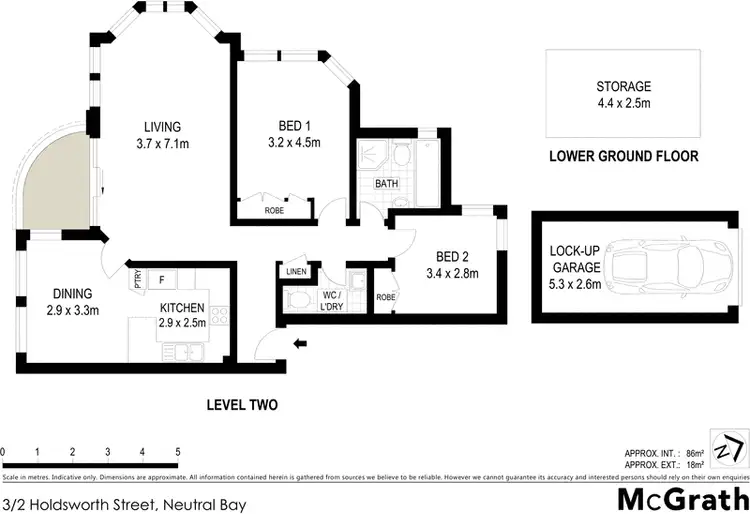 Floorplan of Homely apartment listing, 3/2 Holdsworth Street, Neutral Bay NSW 2089