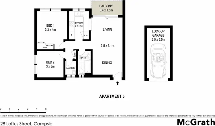 Floorplan of Homely apartment listing, 5/28 Loftus Street, Campsie NSW 2194