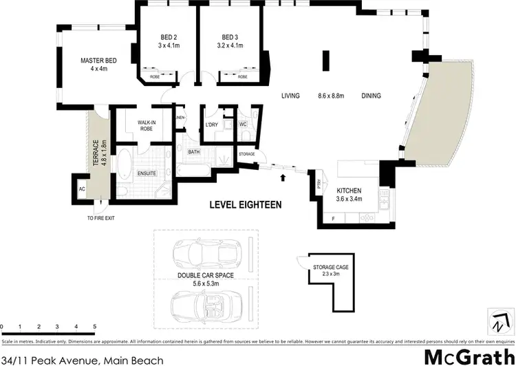 Floorplan of Homely apartment listing, 34/11 Peak Avenue, Main Beach QLD 4217