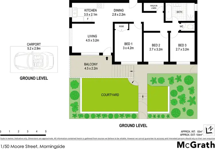 Floorplan of Homely villa listing, 1/50 Moore Street, Morningside QLD 4170