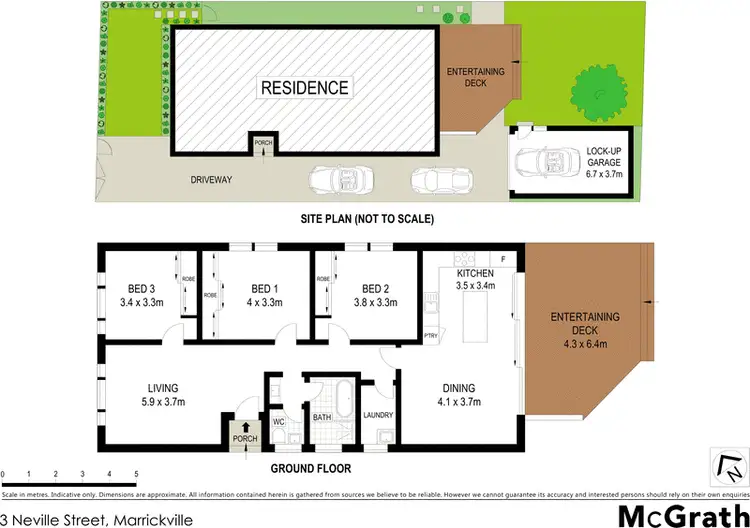 Floorplan of Homely house listing, 3 Neville Street, Marrickville NSW 2204