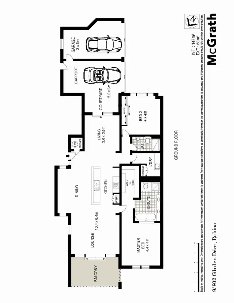 Floorplan of Homely apartment listing, 9/802 Glades Drive, Robina QLD 4226