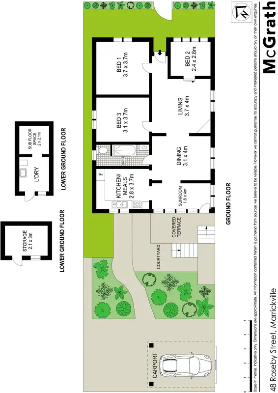 Floorplan of Homely house listing, 48 Roseby Street, Marrickville NSW 2204