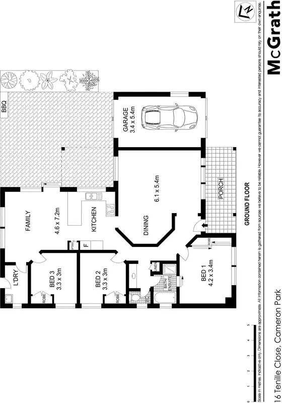 Floorplan of Homely house listing, 16 Tenille Close, Cameron Park NSW 2285