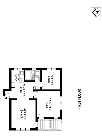 Floorplan of Homely apartment listing, 6/17 Fort Street, Petersham NSW 2049