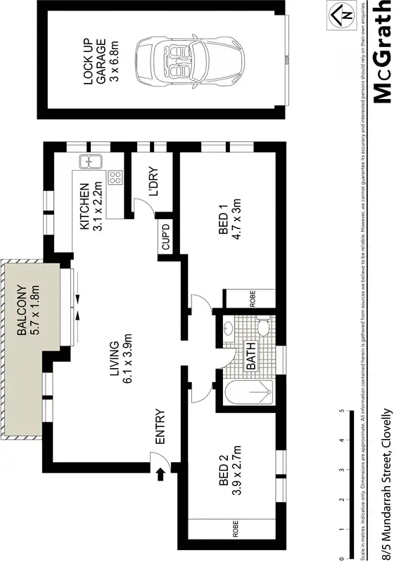 Floorplan of Homely apartment listing, 8/5 Mundarrah Street, Clovelly NSW 2031