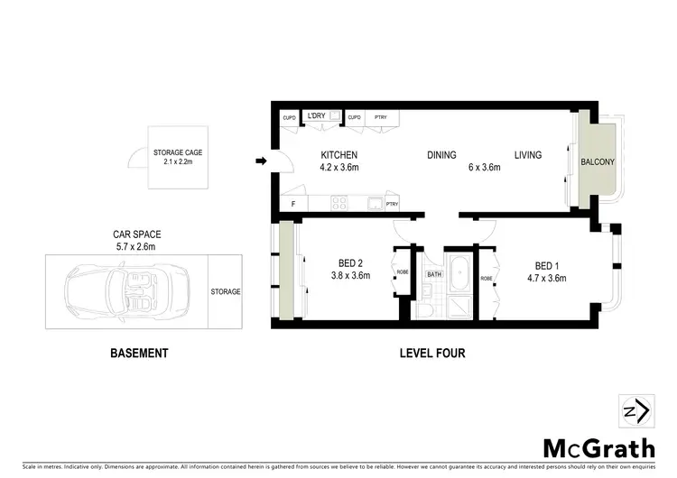 Floorplan of Homely apartment listing, 411/180 Campbell Parade, Bondi Beach NSW 2026