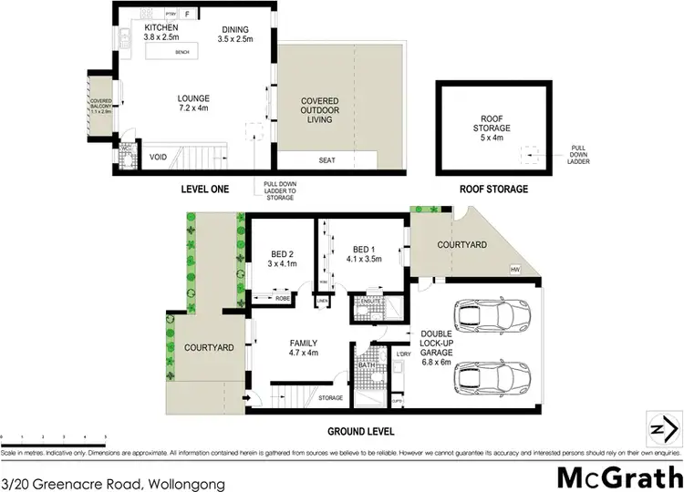 Floorplan of Homely townhouse listing, 3/20 Greenacre Road, Wollongong NSW 2500