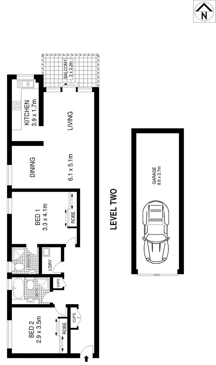 Floorplan of Homely apartment listing, 5/58 Arthur Street, Randwick NSW 2031