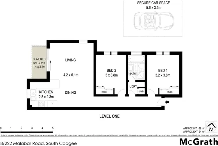 Floorplan of Homely apartment listing, 8/222 Malabar Road, South Coogee NSW 2034