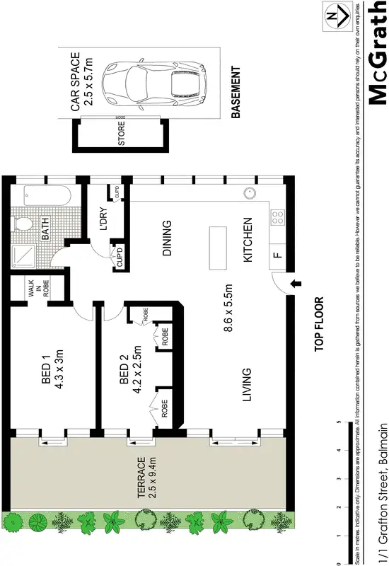 Floorplan of Homely apartment listing, 1/1 Grafton Street, Balmain NSW 2041