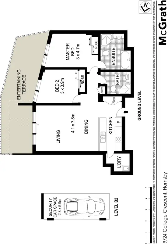 Floorplan of Homely apartment listing, 9/24 College Crescent, Hornsby NSW 2077