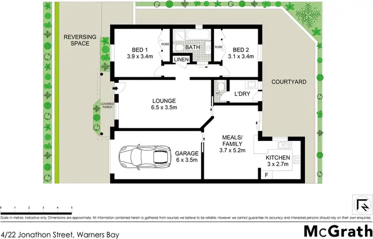 Floorplan of Homely villa listing, 4/22 Jonathon Street, Warners Bay NSW 2282