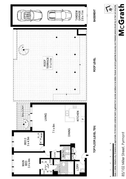 Floorplan of Homely apartment listing, 85/102 Miller Street, Pyrmont NSW 2009
