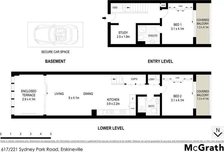 Floorplan of Homely apartment listing, 617/221 Sydney Park Road, Erskineville NSW 2043