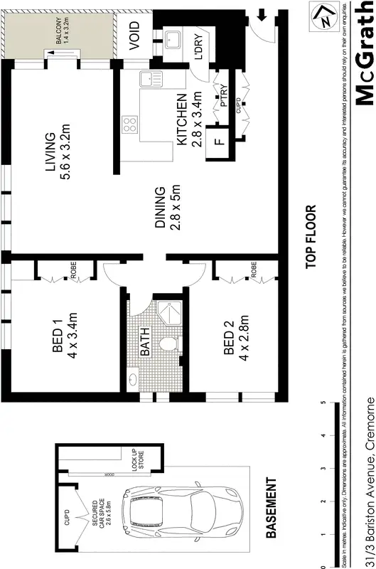 Floorplan of Homely apartment listing, 31/3 Bariston Avenue, Cremorne NSW 2090