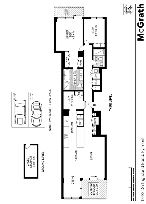 Floorplan of Homely apartment listing, 133/3 Darling Island, Pyrmont NSW 2009