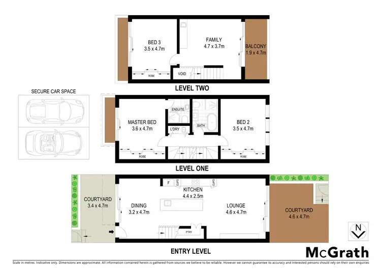 Floorplan of Homely townhouse listing, 2/8 Macpherson Street, Cremorne NSW 2090