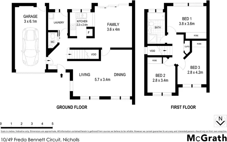 Floorplan of Homely townhouse listing, 10/49 Freda Bennett Circuit, Nicholls ACT 2913