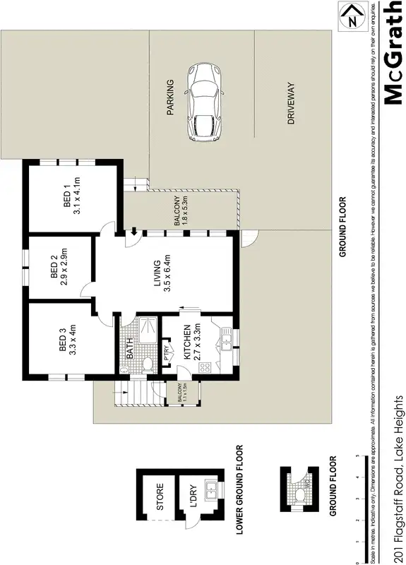 Floorplan of Homely house listing, 201 Flagstaff Road, Lake Heights NSW 2502