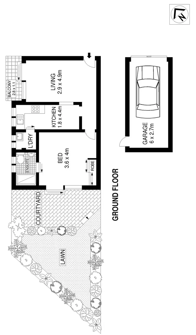 Floorplan of Homely apartment listing, 4/15 Bridge End, Wollstonecraft NSW 2065