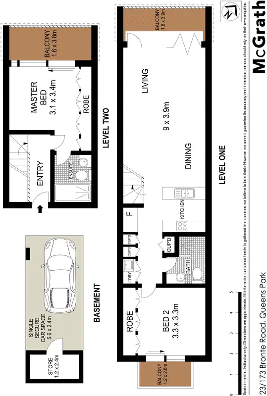 Floorplan of Homely apartment listing, 23/173 Bronte Road, Queens Park NSW 2022