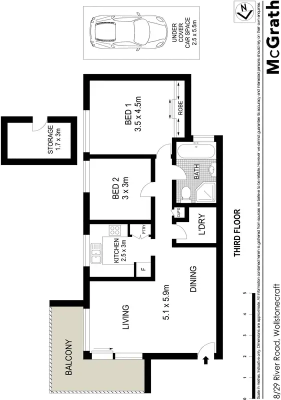 Floorplan of Homely apartment listing, 8/29 River Road, Wollstonecraft NSW 2065