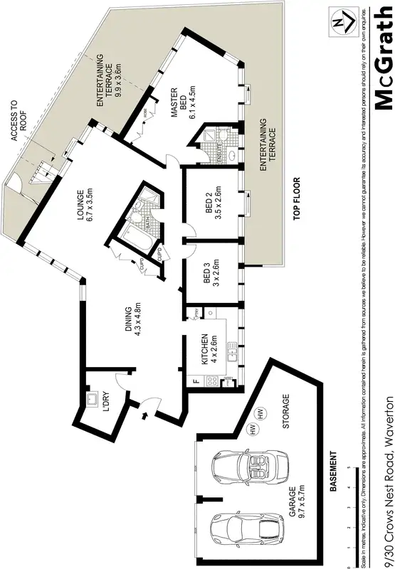 Floorplan of Homely apartment listing, 9/30 Crows Nest Road, Waverton NSW 2060