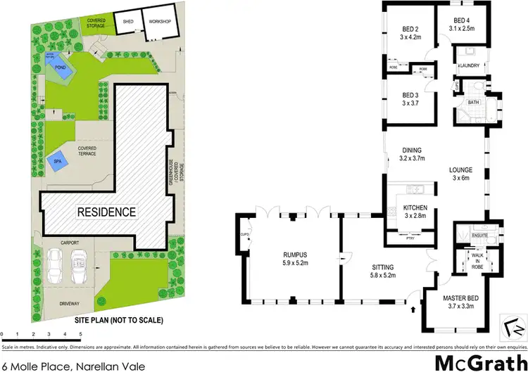 Floorplan of Homely house listing, 6 Molle Place, Narellan Vale NSW 2567