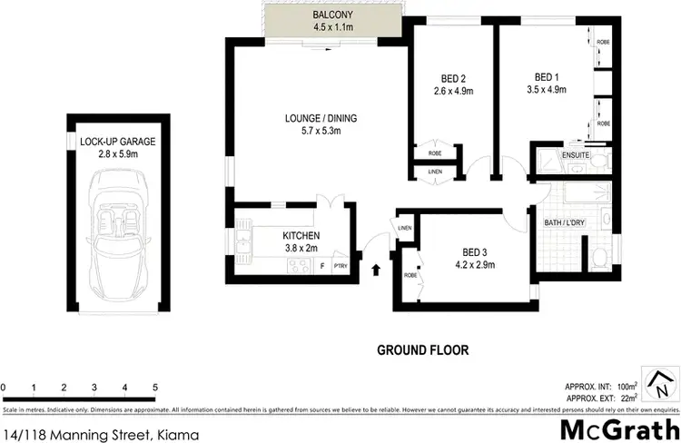 Floorplan of Homely apartment listing, 14/118 Manning Street, Kiama NSW 2533